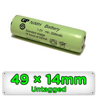 49mm x 14mm Untagged Shaver Battery