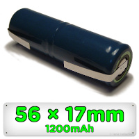 56mm x 17mm Replacement Sonic Complete Toothbrush Battery Sanyo 2/KR-600AE Cadnica NiCd 2.4V