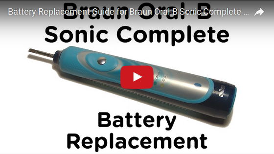 Sonic Complete toothbrush battery replacement