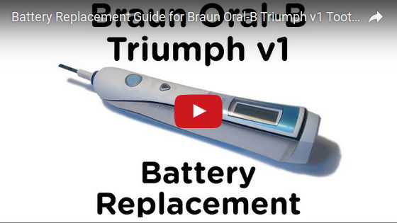 Triumph v1 toothbrush battery replacement