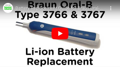 Braun Oral-B Pro Smart Type 3766 and 3767 toothbrush battery   replacement video