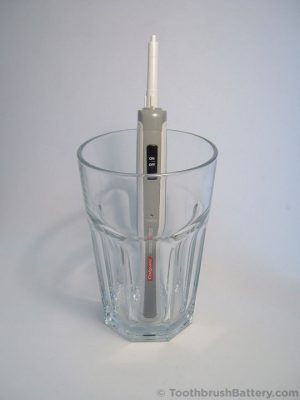 Heat-up-Colgate-Omron-toothbrush-C200-in-water