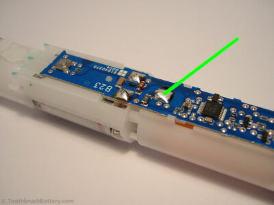 Braun-Oral-B-Vitality-Type-3708-3710-toothbrush-battery-positive-tag-pcb-connection